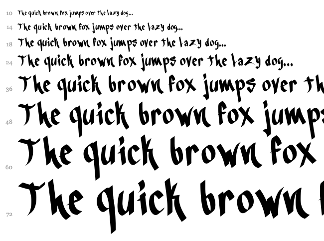 Blackbook 3rd font waterfall